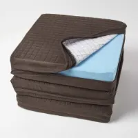 Homescapes velours zitkussenhoes bruin voor 3-zits bankkussens, 150x50x10 cm