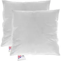 Homescapes Kussenvulling Set van 2 – 30x30 cm – Ganzendons & Veren Binnenkussens – 100% Katoen Tijk – OEKO-TEX & RDS Gecertificeerd