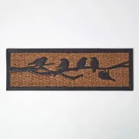 Homescapes rubberen kokosnoot vogel deurmat