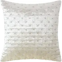 Homescapes Luxe crèmekleurige fluwelen kussenhoes 55 x 55 cm