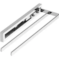 Sotech handdoekrek STYLE 2-armig gepolijst chroom 325 mm uittrekbaar 145 mm Handdoekhouder voor zijdelingse montage op wastafel in badkamer en keuken
