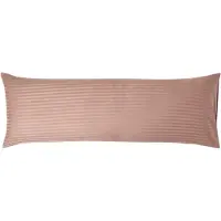 Homescapes Satijn Streep Katoen Kussensloop 50x140 cm Langwerpig – Taupe-beige – 100% Egyptisch Katoen – Draaddichtheid 330
