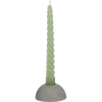 Packlinq Kaarsen gedraaid groen 19cm hoog (4 st.)