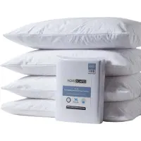 Homescapes set van 4 waterdichte kussenbeschermers – badstof & ademend – met ritssluiting – 50x75 cm – hypoallergeen
