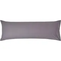 Homescapes Kussensloop 50x140 cm voor Lichaamskussen – Donkergrijs – 100% Egyptisch Perkal Katoen – 200 TC