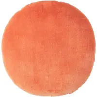 Homescapes fluwelen kussen, 40 cm rond, oranje