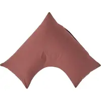 Homescapes Percale Katoen V-Kussensloop - Chocoladebruin - 100% Egyptisch Katoen - 200TC - 38 x 76 cm