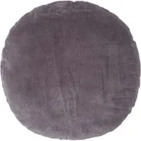Homescapes fluwelen kussen, 40 cm rond, antraciet