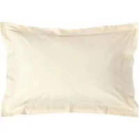 Homescapes Kussensloop 50x75 cm met Rand (Oxford) – Crème – 100% Egyptisch Perkal Katoen – 200 TC