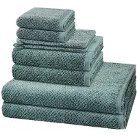 Cawö Sonstiges 2 X washandjes 2 X gasten- 2 X douche- 2 X handdoek - in set 8 pack Pure