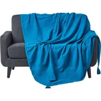 Homescapes sprei, banksprei Rajput petroleum, 225 x 255 cm
