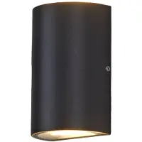 LUCANDE LED-wandlamp buiten JALE, zwart, Aluminium, Modern, LED wandlamp buiten