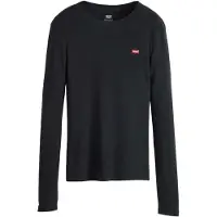 Levi's Shirt 'Essential Housemark Long Sleeve Tee' rood / zwart / wit