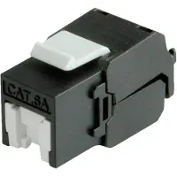 Roline Cat.6A (Klasse EA) Keystone, RJ45, niet afgeschermd, zonder gereedschap, zwart
