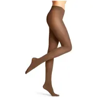 Falke Pure Matt eenkleurig materiaal ondoorzichtig 50 DEN panty dames bruin - maat XL