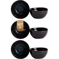 Palmer - Eccentric - Schaal - Kom - 6 stuks - 26 cl - ø 11 cm - Blauw - Stoneware - Bordenset