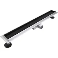 FortiFura Galeria douchegoot 60cm - tegelrooster - vloerflens - mat zwart SW679901/SW1075283