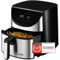 TZS First Austria Airfryer - Heteluchtfriteuse - 5,8L - 1700W - 80ºC tot 200ºC - Digital Touchscreen - Zwart