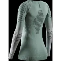 X-Bionic Invent Fx Shirt Lange Mouwen Dames - Salie Groen/Lichtgrijs/Optisch Wit - Maat L