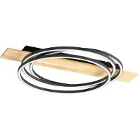 FISCHER&HONSEL GMBH LED-plafondlamp Marit, dimbaar, zwart, Woon-/ Eetkamer, metaal, Modern, LED plafondlamp