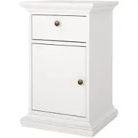 Ebuy24 Venedig nachtkastje 1 deur 1 lade wit.