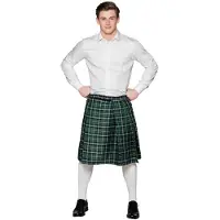 Boland Schotse rok - 2x - groen - kilt - heren - M/XL - schotland - carnaval