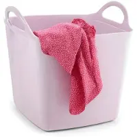 Forte Plastics Plasticforte Kuip/emmer/wasmand - flexibel - roze - 27 liter - vierkant - kunststof - Wasmanden