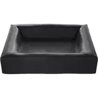 Bia bed kunstleer hoes hondenmand zwart 85x70x15cm