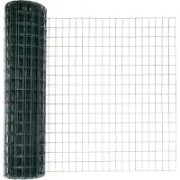 vidaXL Euro-hek met palen 10 x 1,2 m PVC-Coated Staal Groen Mesh