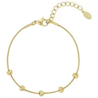 Yehwang - Gouden Armband Met Kleine Hartjes - Goud Armbandje Subtiel Hart - Sieraad - Cadeau - Cadeautip - Dames