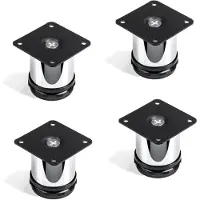 Sotech 4er-SET meubelpoot JIM Kastvoet chroom Ø 50 mm / Hoogte: 60 mm hoog draagvermogen door sterke buis van SO-TECH