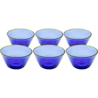 Kare design Kommen Bubbles blauw (6/set)