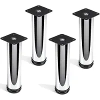 Sotech 4er-SET meubelpoot JIM Kastvoet chroom Ø 50 mm / Hoogte: 200 mm hoog draagvermogen door sterke buis van SO-TECH