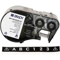 Brady M4C-500-595-BK-WT vinyl labels wit op zwart 12,70 mm x 7,62 m (origineel)