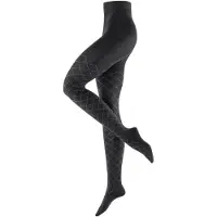 Burlington Damen Argyle Affair gedessineerd katoen panty dames anthra.mel - maat 3081