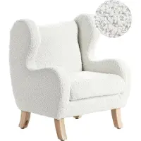 Beliani FARUM - Kinderfauteuil - Gebroken wit - Bouclé