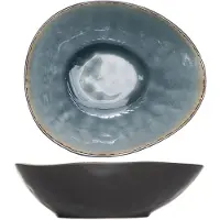 COSY&TRENDY Cosy & Trendy Schaal Laguna Blue Grey - 4 Stuks 20 x 17 cm - Aardewerk - Vaatwasser- & Magnetronbestendig