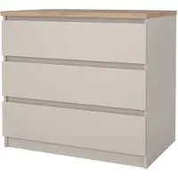 Ebuy24 Naia kommode 3 lades eikdecor.