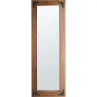 Beliani BLOSVILLE - Wandspiegel - Bruin - Hout
