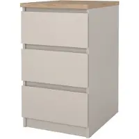 Ebuy24 Naia nachtkastje 3 lades eikdecor.