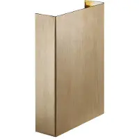 Nordlux Fold - Buiten Wandverlichting - 15 X 4,5 X 21 Cm - 2 X 5W LED Inc. - IP54 - Messing