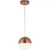 Searchlight 1-lichts hanglamp Marbles roodkoper