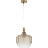 Lyora Hanglamp Loni Champagne Glas
