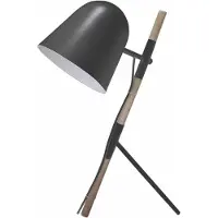 Artdelight Landelijke tafellamp Sensa Tripod zwart met hout