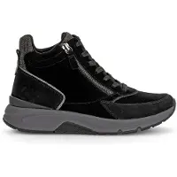 Gabor Rollingsoft Veterboots zwart Suede Maat 7,5