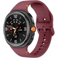 Strap-it Siliconen bandje met gespsluiting geschikt voor Samsung Galaxy Watch 9 (40/44mm) / Watch 8 (40/44mm) / 8 Classic (46mm) - wijnrood