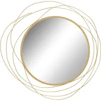 HOMCOM wandspiegel - metaal en glas - 65 x 1 x 65 cm - goud