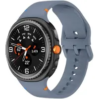 Strap-it Siliconen bandje met gespsluiting - geschikt voor Samsung Galaxy Watch 8 - 40mm / Galaxy Watch 8 - 44mm / Galaxy Watch 8 Classic (grijsblauw)