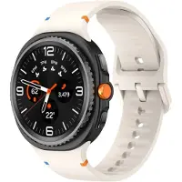 Strap-it Siliconen bandje met gespsluiting - geschikt voor Samsung Galaxy Watch 8 - 40mm / Galaxy Watch 8 - 44mm / Galaxy Watch 8 Classic (sterrenlicht)