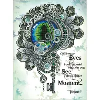 Diamond Dotz - Diamond painting volwassenen - Mandala met oog 57 x 42cm - Ronde steentjes - Volledig pakket